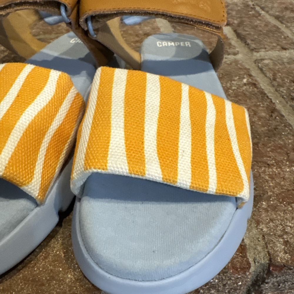 Camper Kids Oruga Leather Sandals Multicolor Strap Sandals, size 33 #271 - Picture 16 of 16